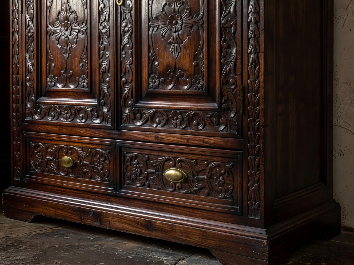 18th century French cabinet hidden dovetail latch safe compartment