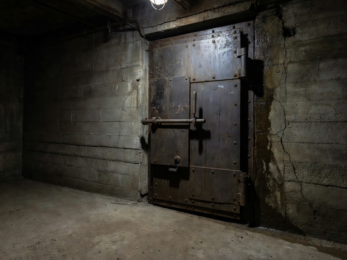 World War II fireplace hearth escape tunnel entrance